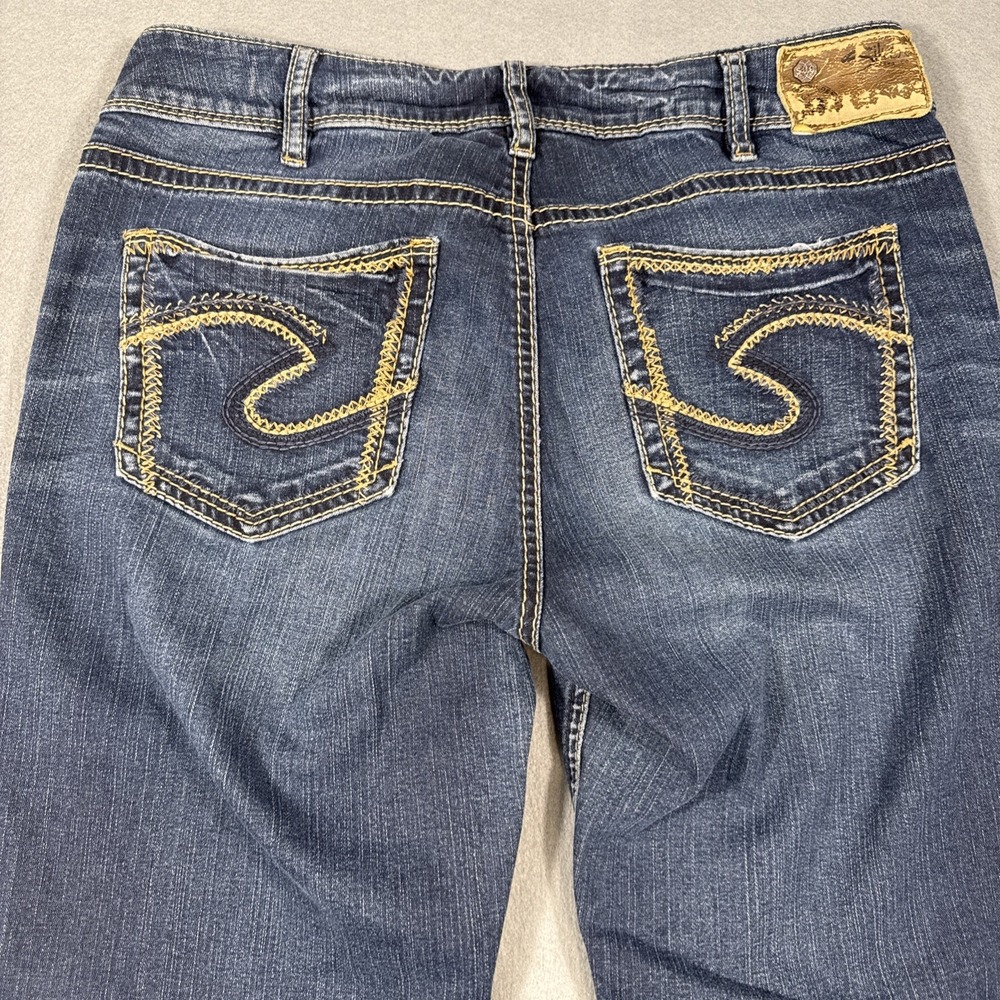 Silver Jeans Co WOMEN 31/31 Suki SKINNY Mid Rise White THICK STITCH